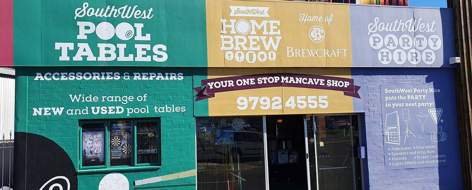 South West Pool Tables Shop Front